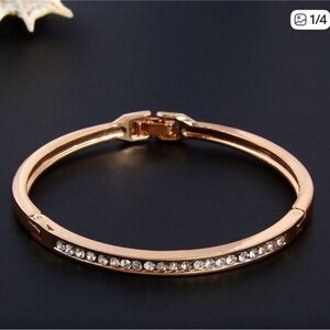 18k Rose Gold Filled Austrian Crystal Bracelet